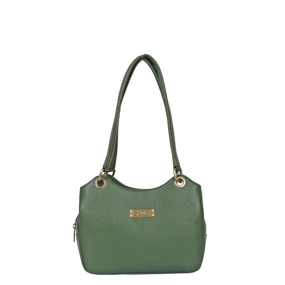 Olive Green Women's Top Handle Shoulder, Leather Hobo  Bag Satchel Handbag